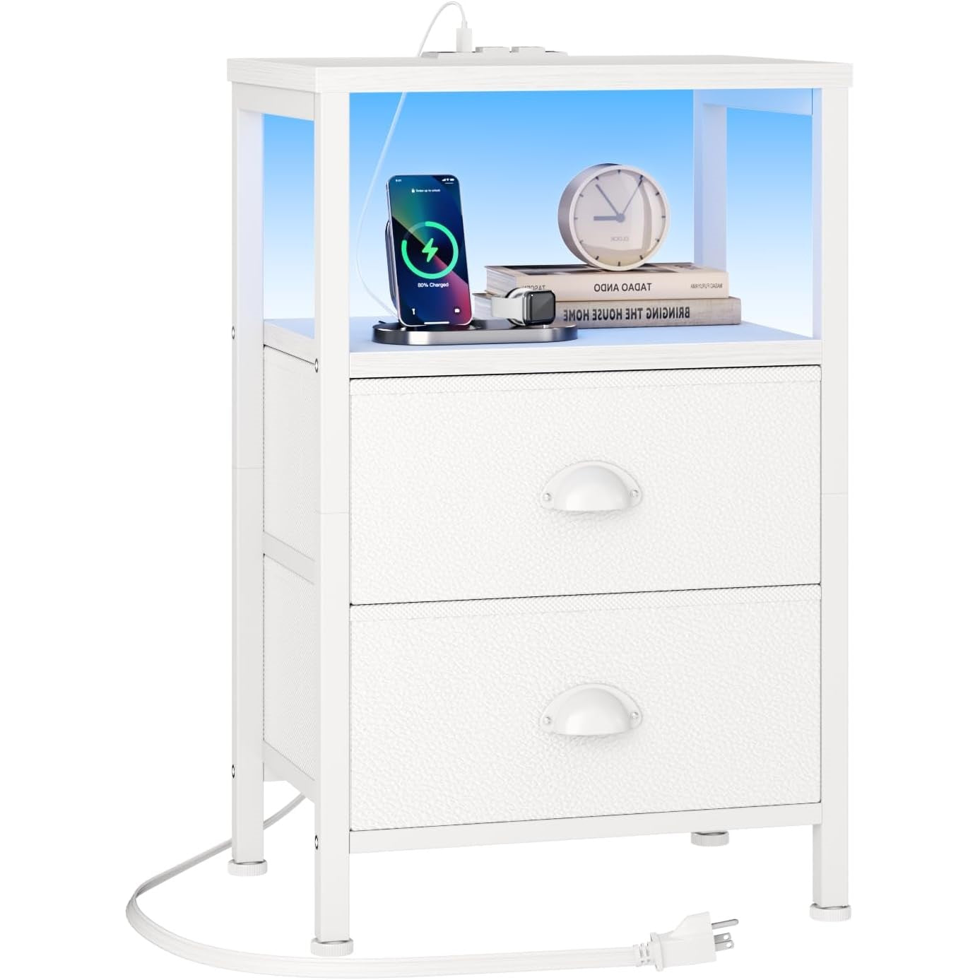 Symnic Nightstand with Charging Station