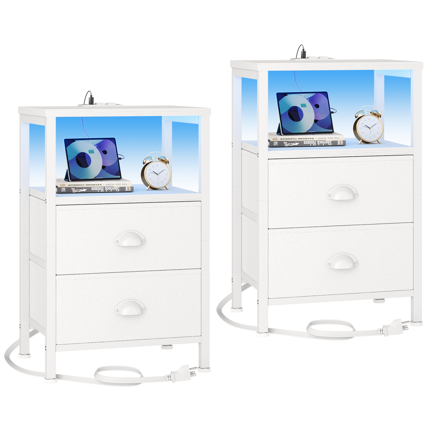 Symnic Nightstand with Charging Station