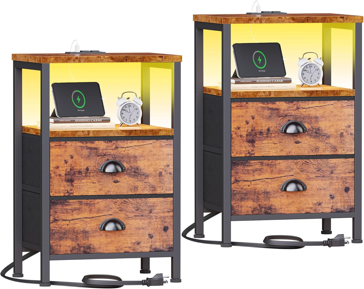 Symnic Nightstand with Charging Station
