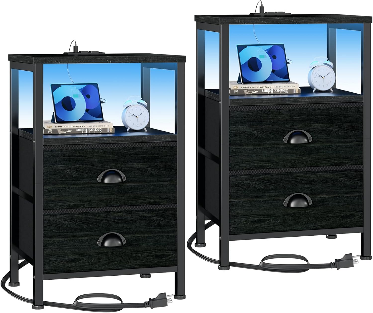 Symnic Nightstand with Charging Station