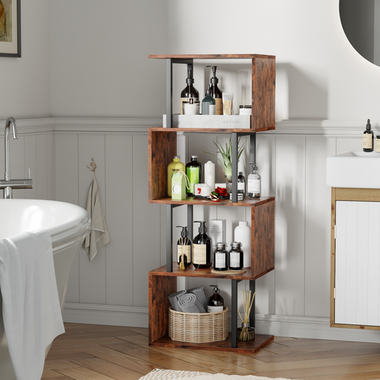 Symnic S-Shaped Geometric Bookcase